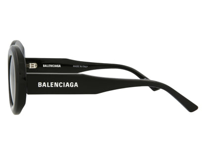 Balenciaga Round-Frame Acetate Sunglasses Black/Grey (BB0074S-30008394-001-00011)