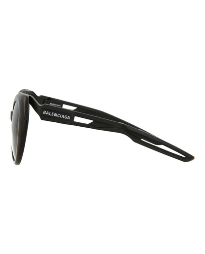Balenciaga Round-Frame Acetate Sunglasses Havana/Black/Brown (BB0024SA-30007767-001)