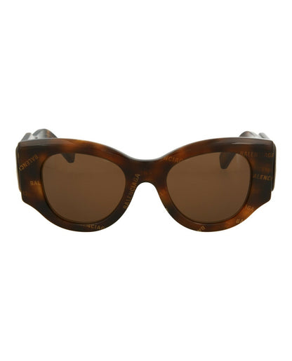 Balenciaga Round-Frame Acetate Sunglasses Havana/Havana/Brown (BB0070S-30008288-007)