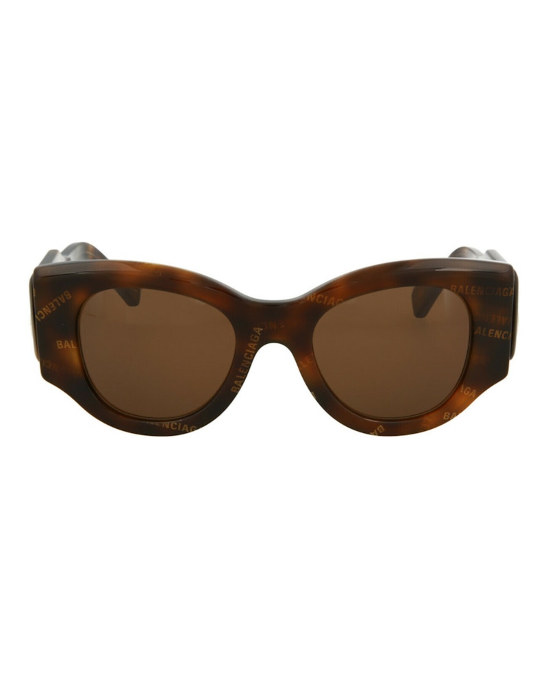 Balenciaga Round-Frame Acetate Sunglasses Havana/Havana/Brown (BB0070S-30008288-007)