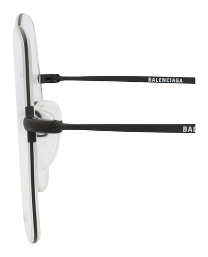 Balenciaga Round-Frame Metal Optical Frames Black Black Transparent (BB0014O-30006641-001)