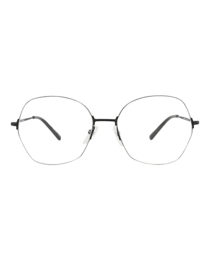 Balenciaga Round-Frame Metal Optical Frames Black Black Transparent (BB0014O-30006641-001)