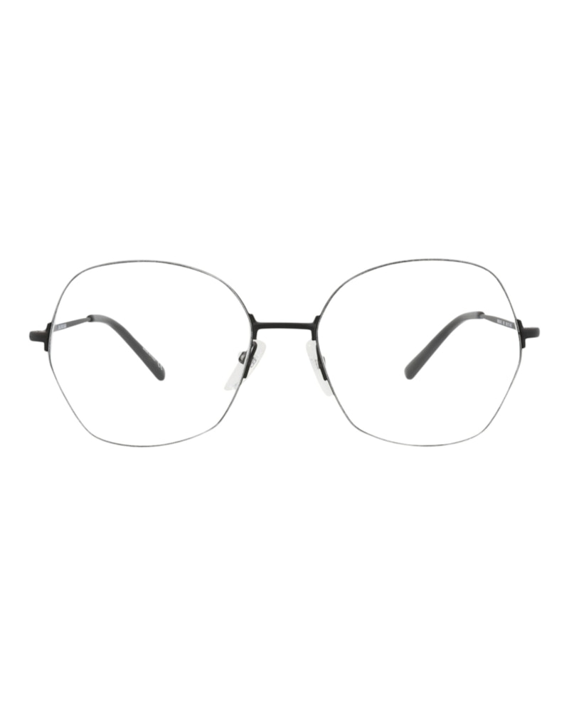 Balenciaga Round-Frame Metal Optical Frames Black Black Transparent (BB0014O-30006641-001)