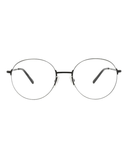 Balenciaga Round-Frame Metal Optical Frames Black Black Transparent (BB0035O-30006640-001)