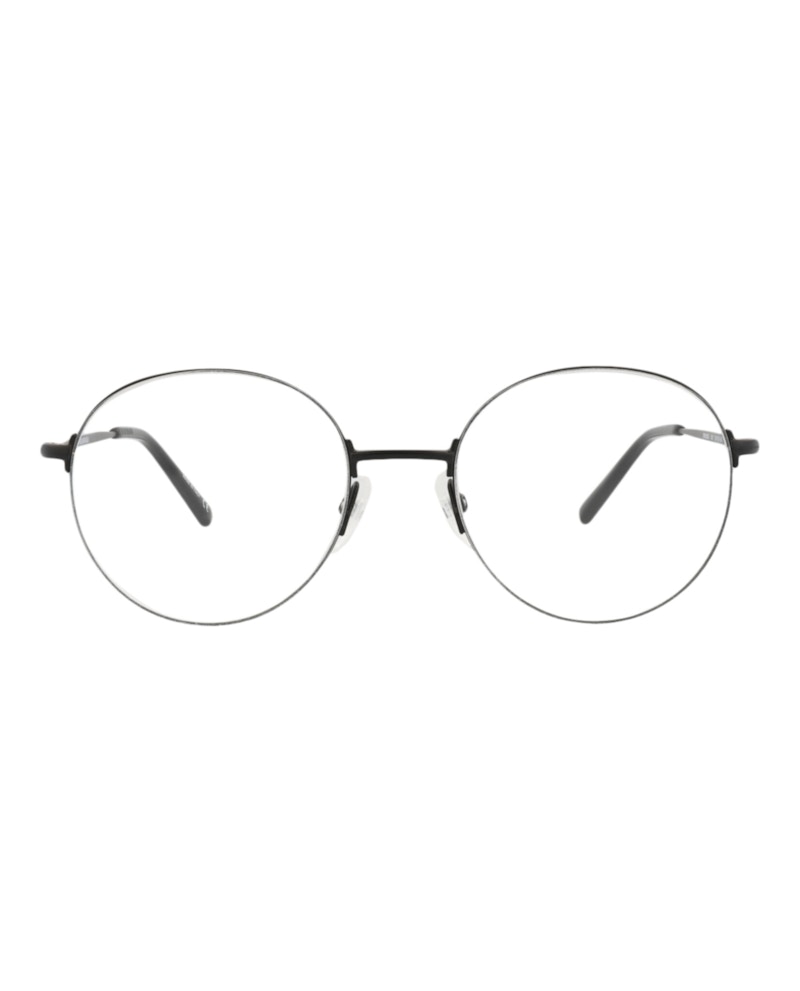 Balenciaga Round-Frame Metal Optical Frames Black Black Transparent (BB0035O-30006640-001)