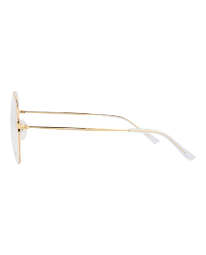 Balenciaga Round-Frame Metal Optical Frames Gold Gold Transparent (BB0014O-30006641-003)