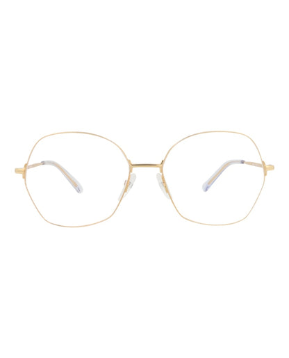Balenciaga Round-Frame Metal Optical Frames Gold Gold Transparent (BB0014O-30006641-003)