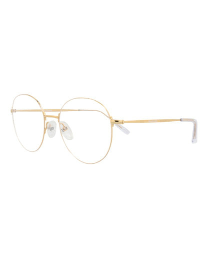 Balenciaga Round-Frame Metal Optical Frames Gold Gold Transparent (BB0035O-30006640-003)