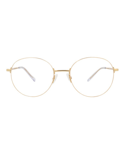 Balenciaga Round-Frame Metal Optical Frames Gold Gold Transparent (BB0035O-30006640-003)
