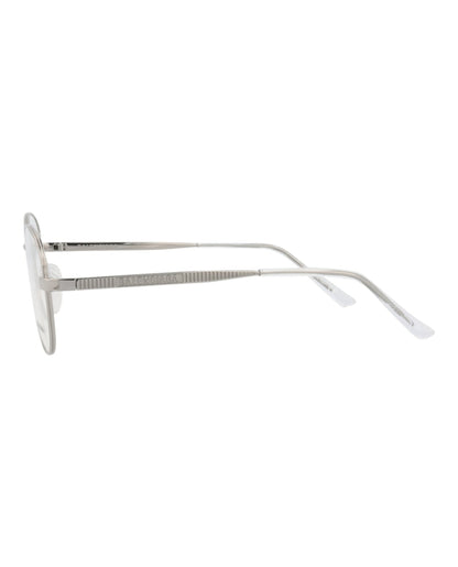 Balenciaga Round-Frame Metal Optical Frames Ruthenium Ruthenium Transparent (BB0036O-30007270-002)