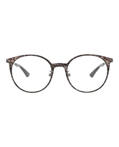 Balenciaga Round-Frame Metal Optical Frames Ruthenium Ruthenium Transparent (BB0084O-30008407-003)