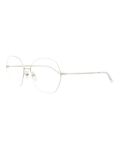 Balenciaga Round-Frame Metal Optical Frames Silver Silver Transparent (BB0014O-30006641-002)