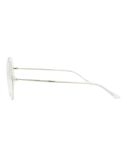 Balenciaga Round-Frame Metal Optical Frames Silver Silver Transparent (BB0014O-30006641-002)