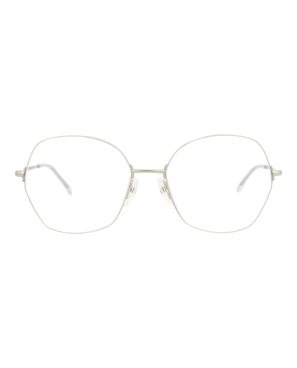 Balenciaga Round-Frame Metal Optical Frames Silver Silver Transparent (BB0014O-30006641-002)