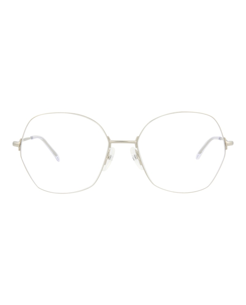 Balenciaga Round-Frame Metal Optical Frames Silver Silver Transparent (BB0014O-30006641-002)