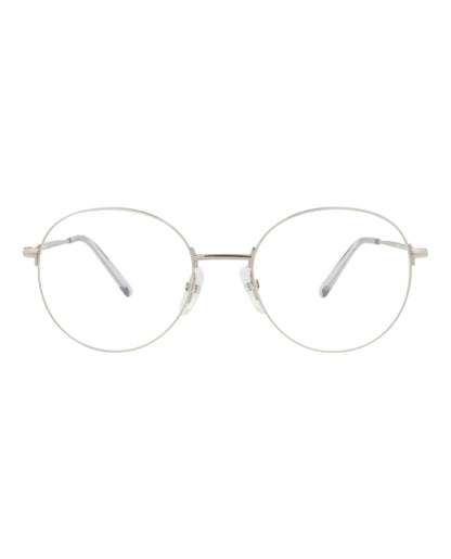 Balenciaga Round-Frame Metal Optical Frames Silver Silver Transparent (BB0035O-30006640-002)