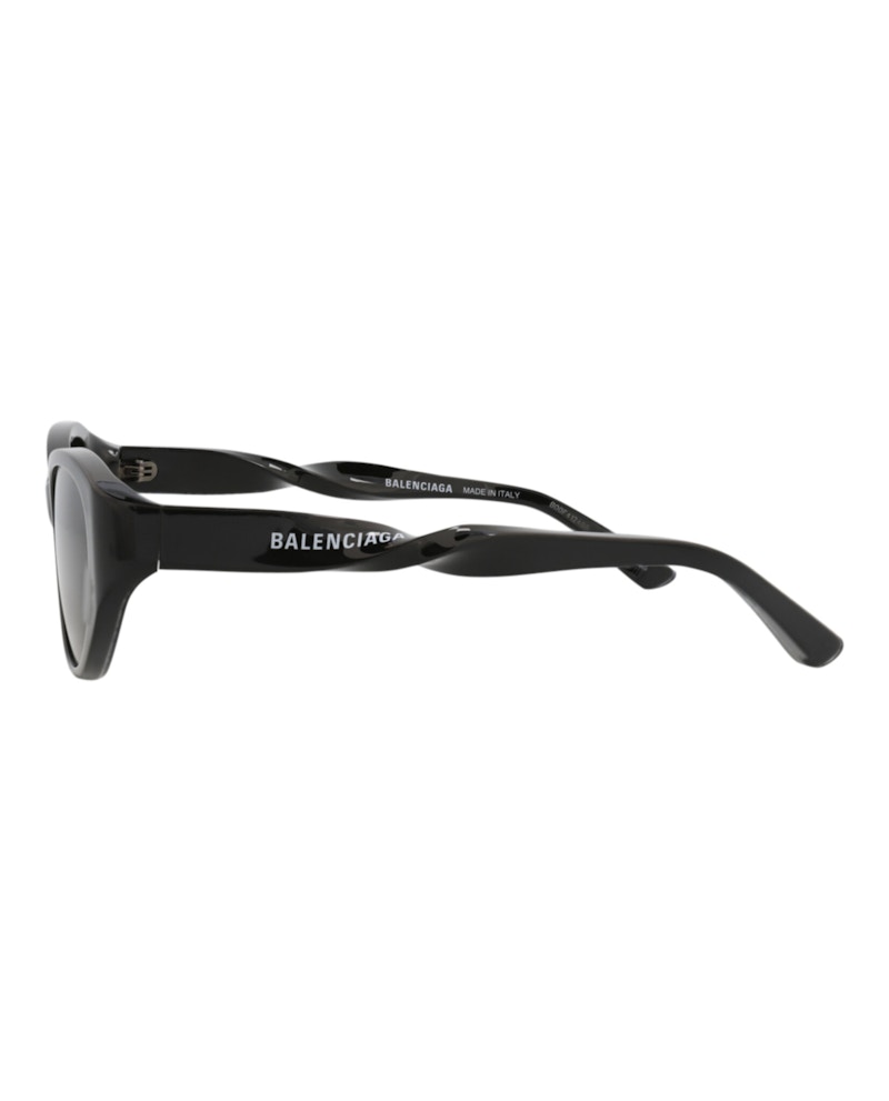 Balenciaga Round-Frame Recycled Acetate Sunglasses Black Black Grey (BB0209SA-30011970-001)