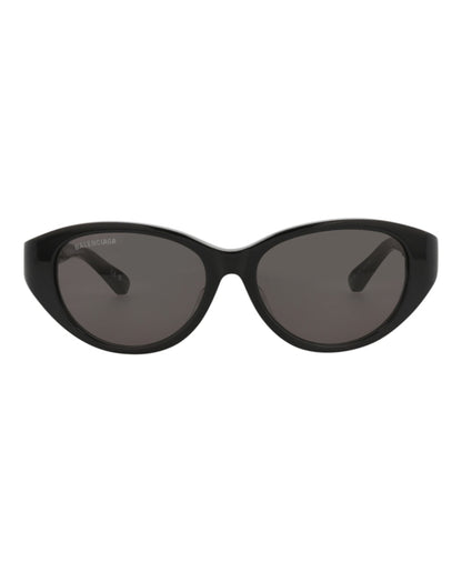 Balenciaga Round-Frame Recycled Acetate Sunglasses Black Black Grey (BB0209SA-30011970-001)