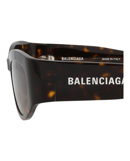 Balenciaga Round-Frame Recycled Acetate Sunglasses Havana Havana Brown (BB0330SK-30014895-002)