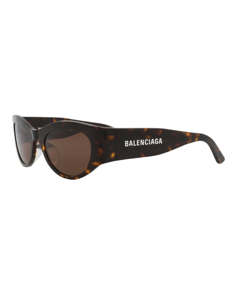 Balenciaga Round-Frame Recycled Acetate Sunglasses Havana Havana Brown (BB0330SK-30014895-002)