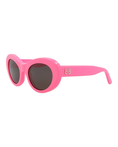 Balenciaga Round-Frame Recycled Acetate Sunglasses Pink Pink Grey (BB0294S-30014538-004)