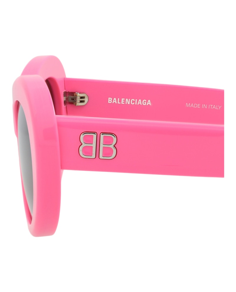 Balenciaga Round-Frame Recycled Acetate Sunglasses Pink Pink Grey (BB0294S-30014538-004)