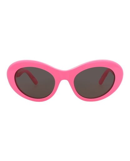 Balenciaga Round-Frame Recycled Acetate Sunglasses Pink Pink Grey (BB0294S-30014538-004)