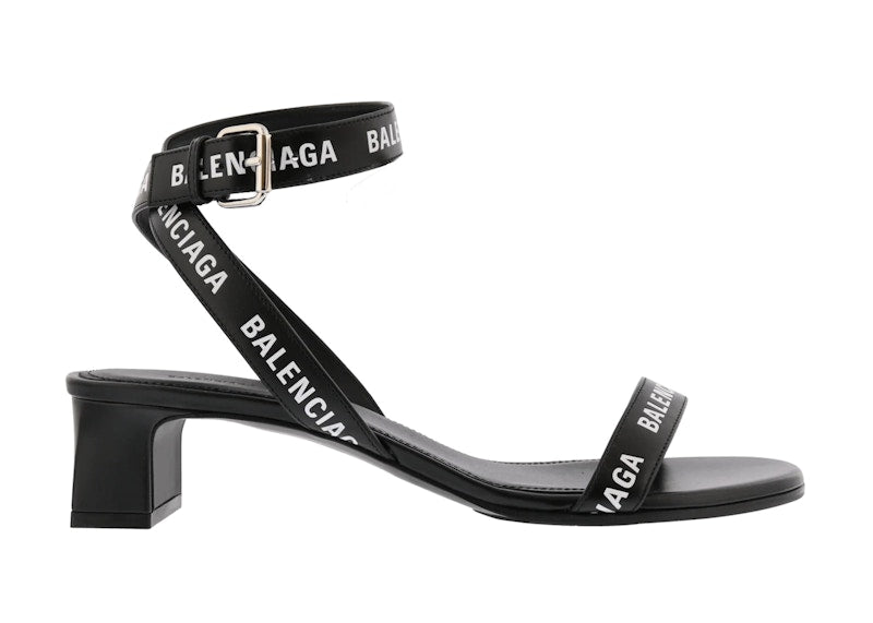 Balenciaga Round Sandals Black White (Women's)