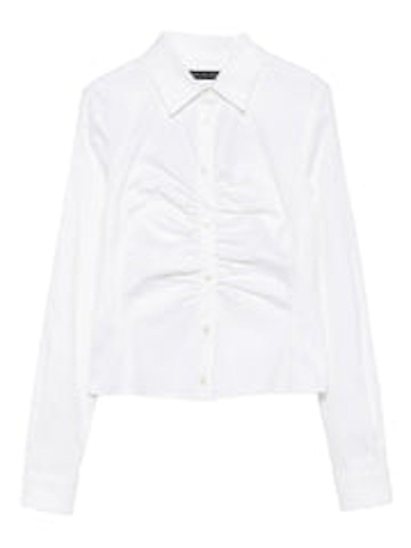 Balenciaga Ruched Shirt White