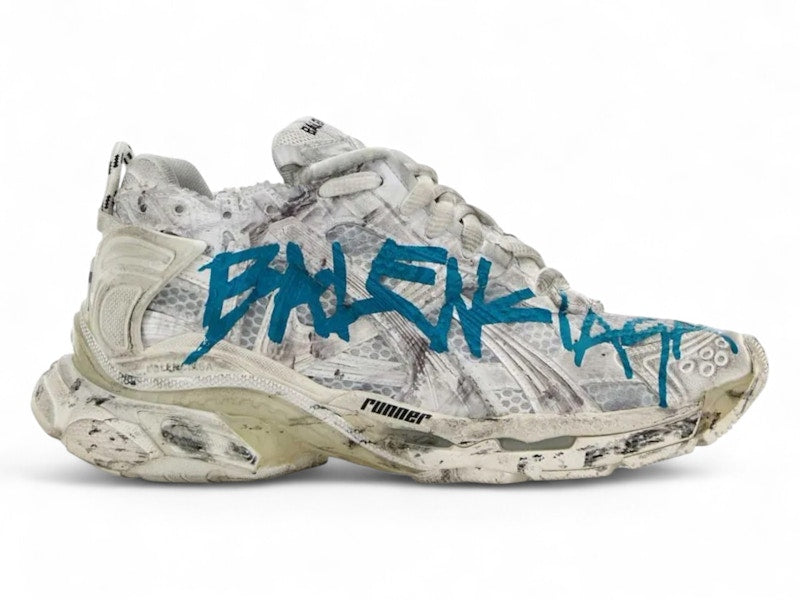 Balenciaga Runner Graffiti White Blue (Women's)