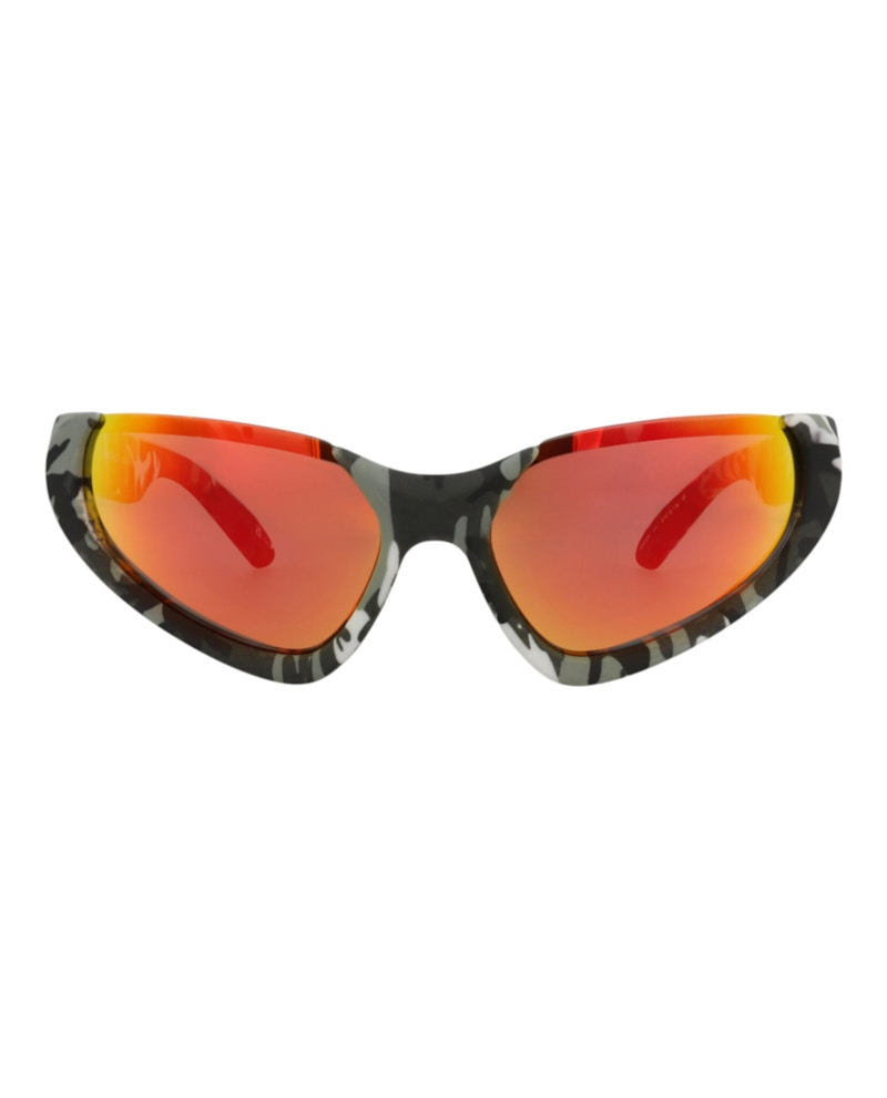 Balenciaga Shield-Frame Bio Injection Rilsan Sunglasses Grey Grey Red (BB0202S-30011954-004)