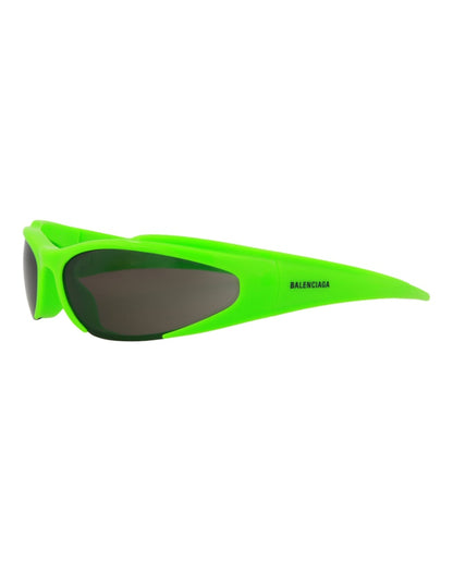 Balenciaga Shield-Frame Bio Injection Sunglasses Green Green Grey (BB0253S-30013966-005)