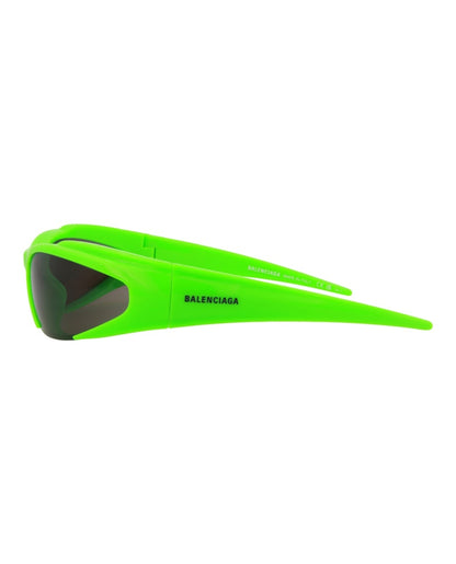 Balenciaga Shield-Frame Bio Injection Sunglasses Green Green Grey (BB0253S-30013966-005)