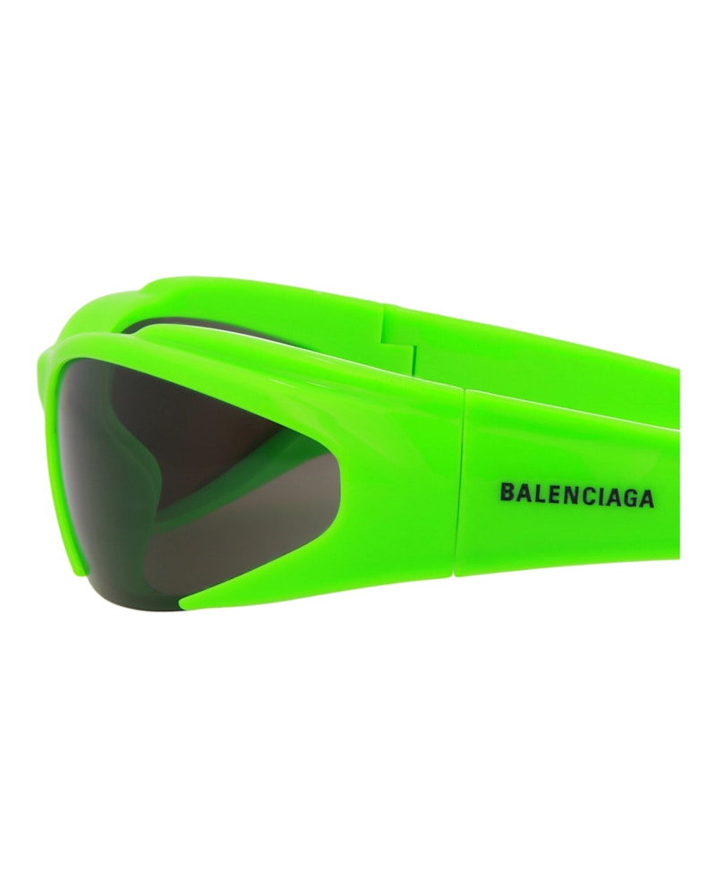 Balenciaga Shield-Frame Bio Injection Sunglasses Green Green Grey (BB0253S-30013966-005)