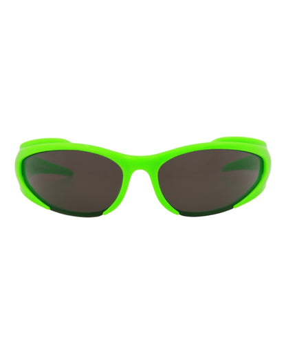 Balenciaga Shield-Frame Bio Injection Sunglasses Green Green Grey (BB0253S-30013966-005)