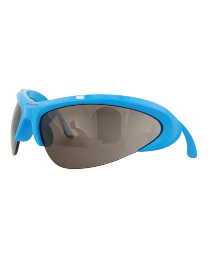 Balenciaga Shield-Frame Bio Injection Sunglasses Light/Blue/Silver/Grey (BB0232S-30013513-004)