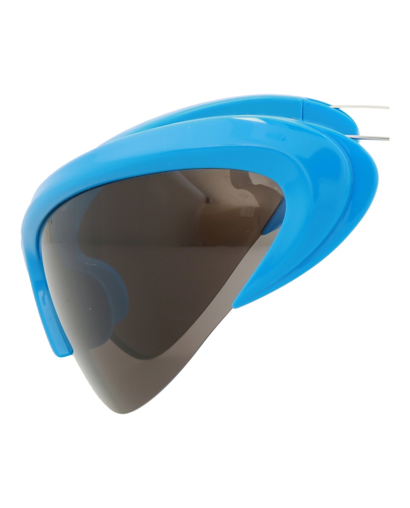 Balenciaga Shield-Frame Bio Injection Sunglasses Light/Blue/Silver/Grey (BB0232S-30013513-004)