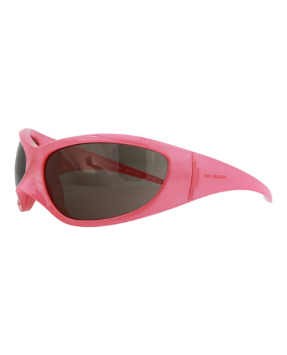 Balenciaga Shield-Frame Bio Injection Sunglasses Pink/Pink/Grey (BB0252S-30013804-002)