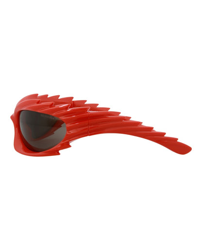 Balenciaga Shield-Frame Bio Injection Sunglasses Red/Red/Grey (BB0255S-30013967-004)