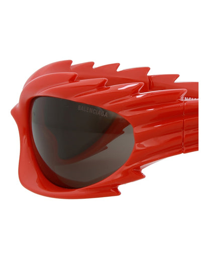 Balenciaga Shield-Frame Bio Injection Sunglasses Red/Red/Grey (BB0255S-30013967-004)