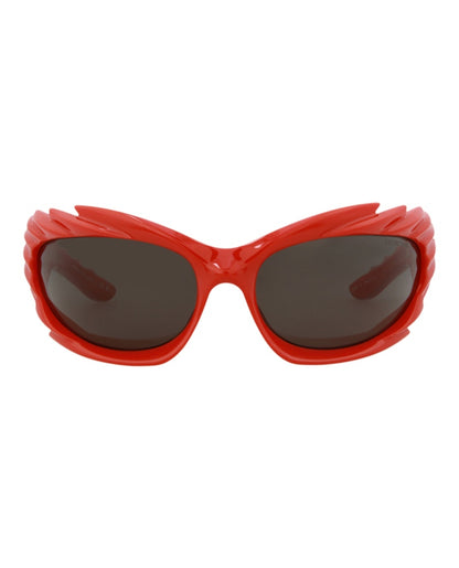 Balenciaga Shield-Frame Bio Injection Sunglasses Red/Red/Grey (BB0255S-30013967-004)
