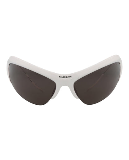 Balenciaga Shield-Frame Bio Injection Sunglasses White/Silver/Grey (BB0232S-30013513-003)