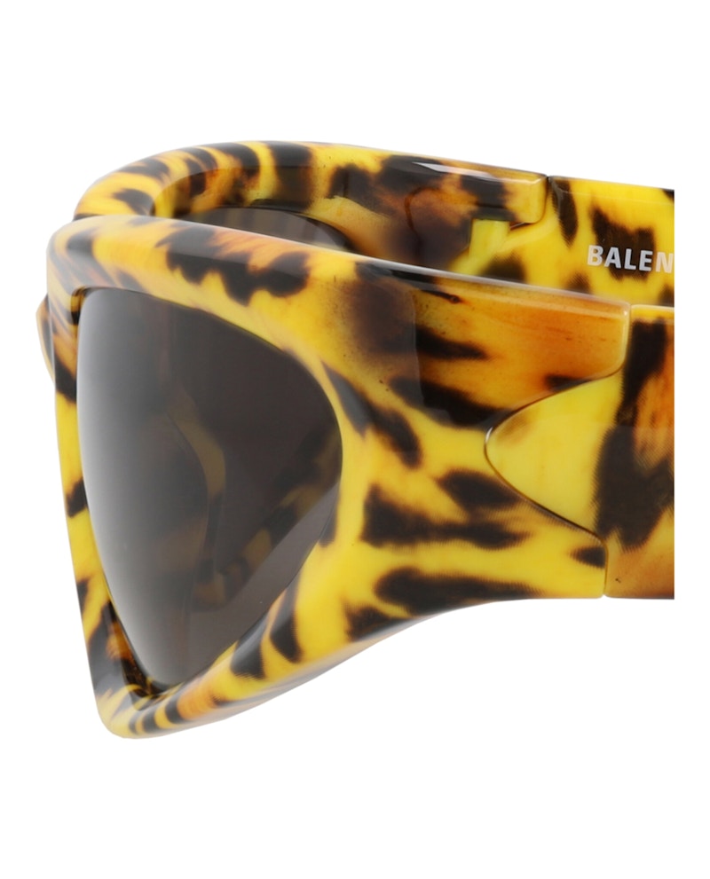 Balenciaga Shield-Frame Bio Injection Sunglasses Yellow Yellow Grey (BB0157S-30011238-005)