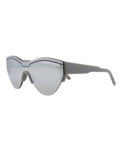 Balenciaga Shield-Frame Recycled Acetate Sunglasses Grey Grey Silver (BB0004S-30006541-012)