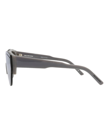 Balenciaga Shield-Frame Recycled Acetate Sunglasses Grey Grey Silver (BB0004S-30006541-012)