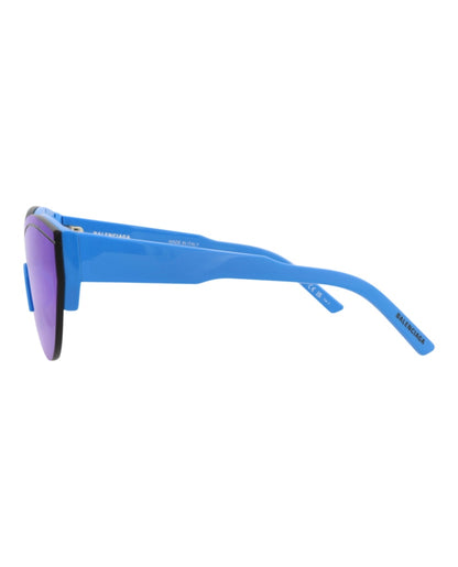 Balenciaga Shield-Frame Recycled Acetate Sunglasses Light Blue Light Blue Blue (BB0004S-30006541-013)