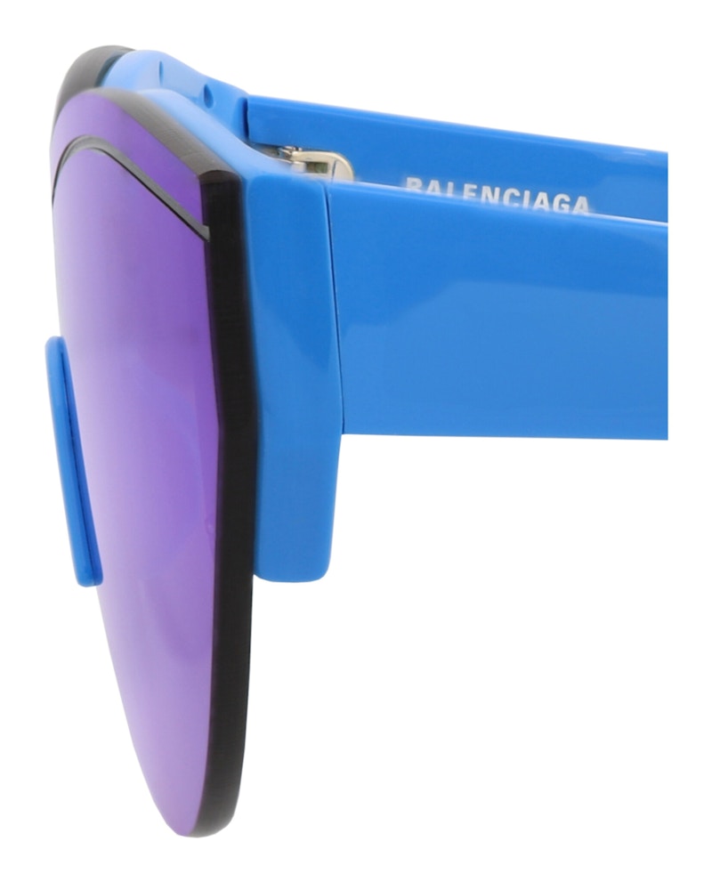 Balenciaga Shield-Frame Recycled Acetate Sunglasses Light Blue Light Blue Blue (BB0004S-30006541-013)