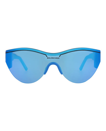 Balenciaga Shield-Frame Recycled Acetate Sunglasses Light Blue Light Blue Blue (BB0004S-30006541-013)