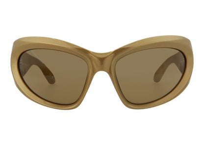 Balenciaga Shield Sunglasses Gold/Brown (BB0228S-30013403-004)