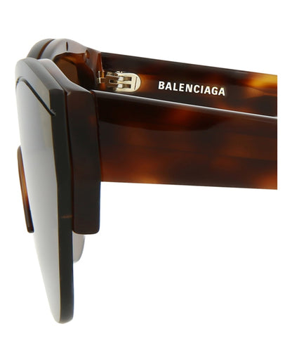 Balenciaga Shield/Wrap-Frame Acetate Sunglasses Havana/Havana/Brown (BB0004S-30006541-007)